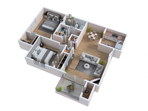 bedroom floor plan of a 2100 sq ft house